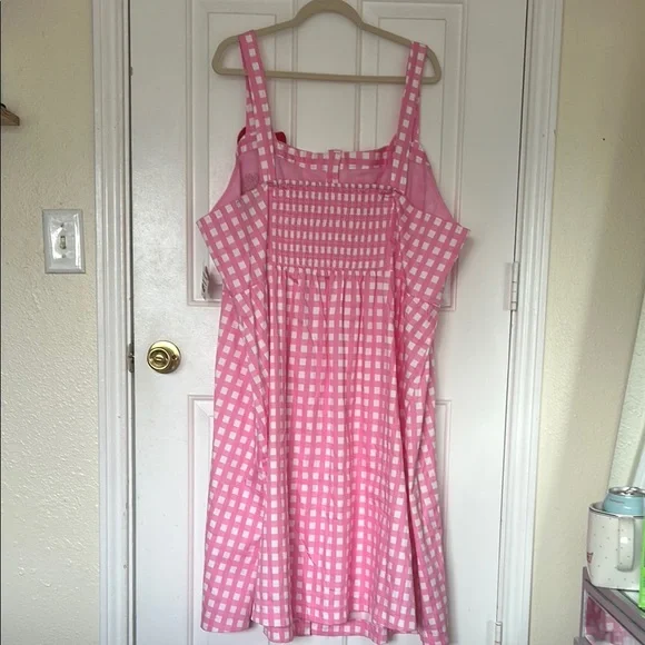 Mod Cloth x Hello Kitty Pink Checkered Dress with Bow NWT - Picture 6 of 8